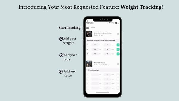 Your Most Requested Feature is Here: Weight Tracking!